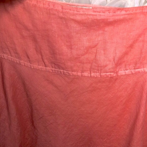 IDLE WILD size 10 100% raw Silk coral pink flare full skirt - Picture 10 of 11